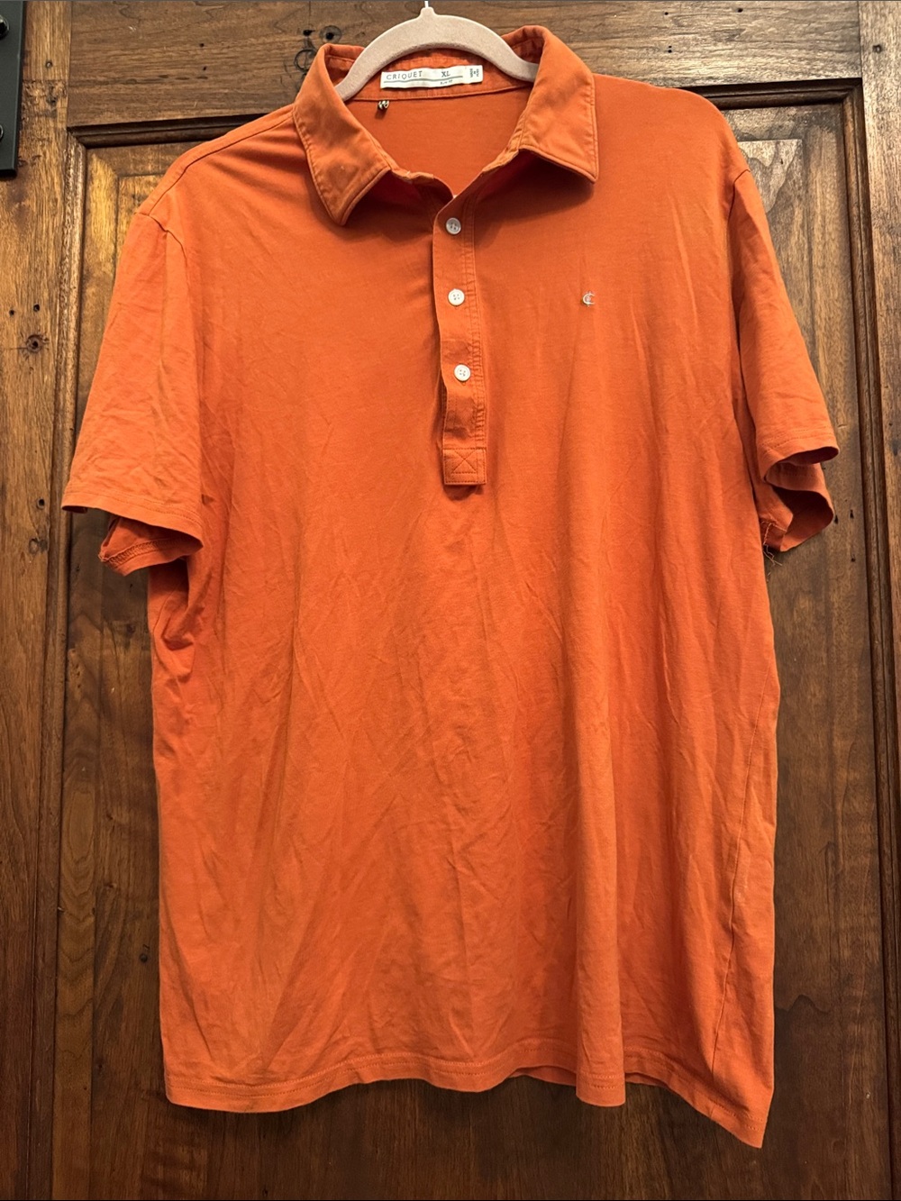 Criquet Orange Short-Sleeve Polo Shirt